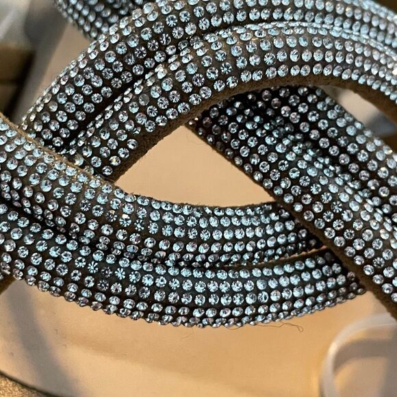 Bella Vita Carmen Heeled Slip-On Sandals Metallic Bronze Suede Block Heel 9 Wide - Picture 11 of 14